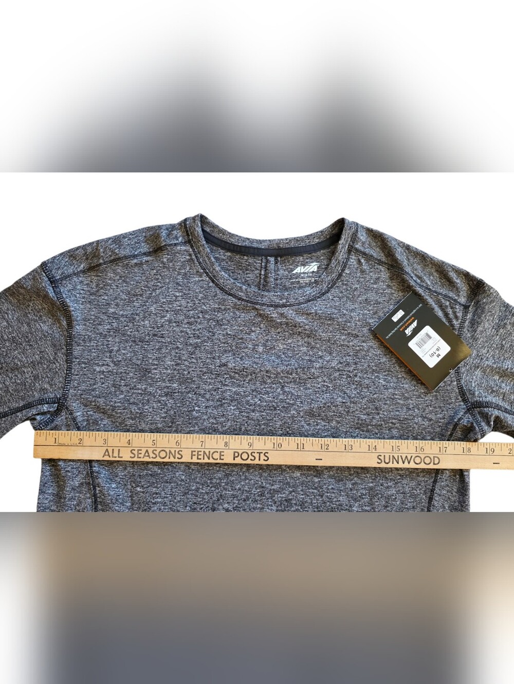 Avia Medium NWT Gray  Long Sleeve Brushed Running Athletic Shirt - Picture 7 of 9